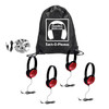 HamiltonBuhl Sack-O-Phones, 4 Red Primo™ Headphones and 3.5mm Jackbox HamiltonBuhl Sack-O-Phones, 4 Red Primo™ Headphones and 3.5mm Jackbox