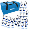 HamiltonBuhl Lab Pack, 24 Personal Headphones in Blue in a Carry Case