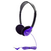 HamiltonBuhl Lab Pack, 24 SchoolMate™ Personal-SIzed PURPLE Headphones in a Carry Case