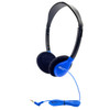 HamiltonBuhl Sack-O-Phones, 10 Personal Headphones in Blue in a Carry Bag