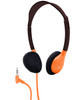 HamiltonBuhl Sack-O-Phones, 10 Personal Headphones in Orange in a Carry Bag