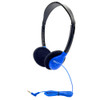 HamiltonBuhl Personal On-Ear Stereo Headphone  BLUE - 200 Pack