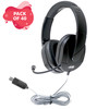 HamiltonBuhl MACH-2 Deluxe-Sized Multimedia Headset with Steel-Reinforced Gooseneck Mic - 40 Pack
