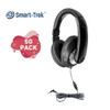 Smart-Trek Deluxe Stereo Headphone with In-Line Volume Control and 3.5mm TRS Plug - 50 Pack