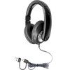 Smart-Trek™ Deluxe Stereo Headphone with USB-C Plug, USB-A Dongle and Black, Silver Accents