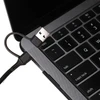 Smart-Trek™ Deluxe Stereo Headphone with USB-C Plug, USB-A Dongle and Black, Silver Accents