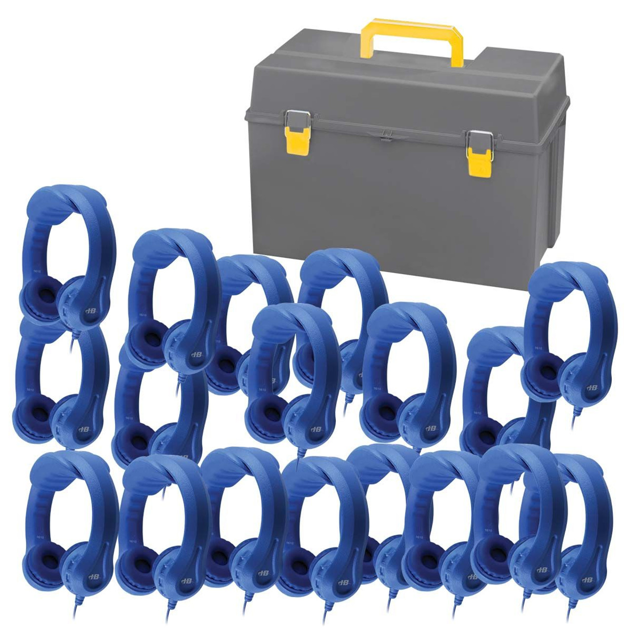 HamiltonBuhl® Lab Pack of 18 Blue Flex-Phones Indestructible Foam