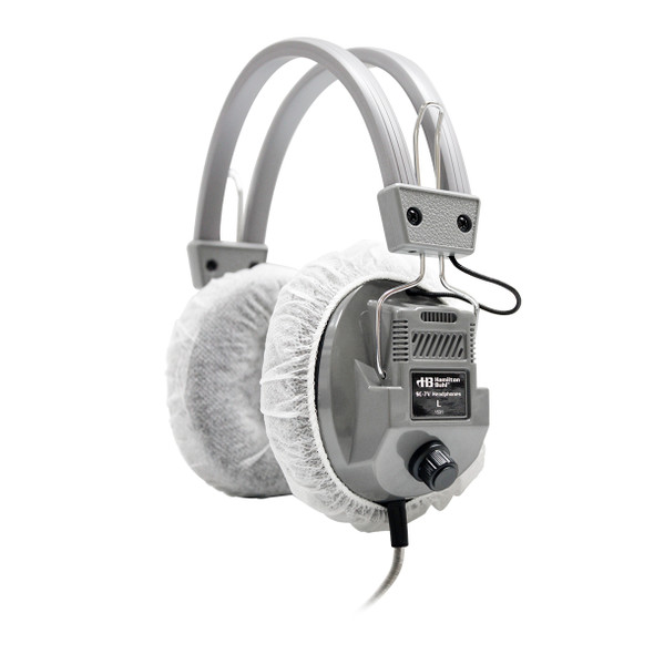 HamiltonBuhl® HygenX Sanitary, Disposable Ear Cushion Covers for 4.5" Deluxe-Sized Headphones and Headsets, 50 Pairs, WHITE HamiltonBuhl® HygenX Sanitary, Disposable Ear Cushion Covers for 4.5" Deluxe-Sized Headphones and Headsets, 50 Pairs, WHITE
