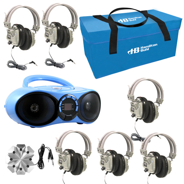 HamiltonBuhl Val-U-Pak Bluetooth/CD/FM Listening Center, 6 Station