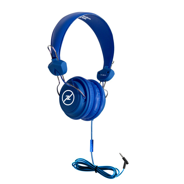 HamiltonBuhl Lab Pack - 12 Blue Favoritz Headsets with In-Line Microphone and TRRS Plug in a Small Carry Case