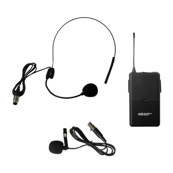 HamiltonBuhl VENU100A and Venu80A Belt Pack with Lapel Mic and Headworn Mic - Frequency 915.00 MHz HamiltonBuhl VENU100A and Venu80A Belt Pack with Lapel Mic and Headworn Mic - Frequency 915.00 MHz