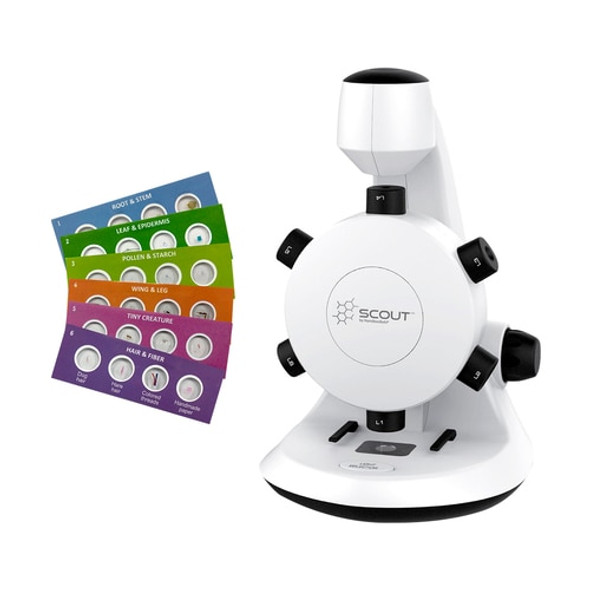 Scout™ Digital Microscope - STEM Microscope with Six Magnification Lenses and Slides Scout™ Digital Microscope - STEM Microscope with Six Magnification Lenses and Slides