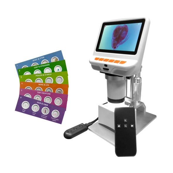 ScoutPro™ Microscope with 4” Built-In Monitor and Specimen Slides ScoutPro™ Microscope with 4” Built-In Monitor and Specimen Slides
