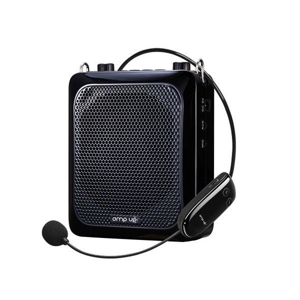 Amp-Up™ Personal UHF Voice Amplifier with Wireless Microphone – up to 40 Channels without Interference!