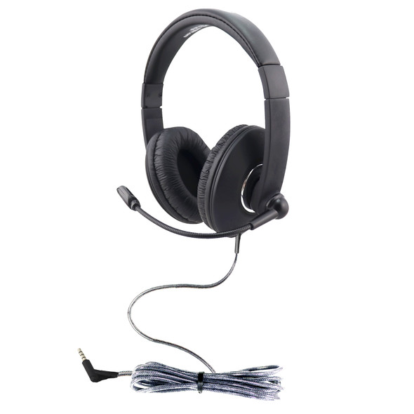 Smart-Trek Mini Headset with Steel-Reinforced Gooseneck Mic and 3.5mm TRRS Plug