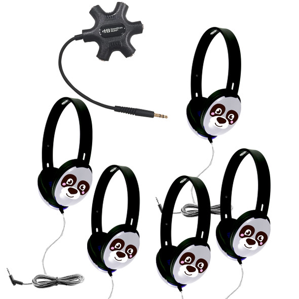 Listening Center with 5 Primo™ Panda Headphones and Starfish Jackbox Listening Center with 5 Primo™ Panda Headphones and Starfish Jackbox