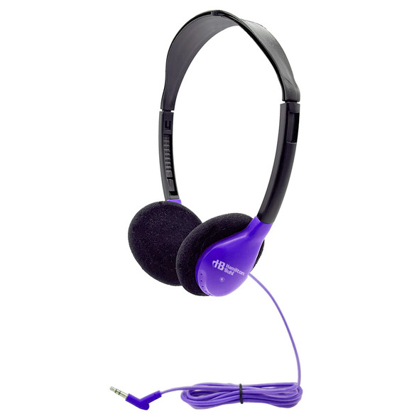 HamiltonBuhl Sack-O-Phones, 10 Personal Headphones in Purple in a Carry Bag