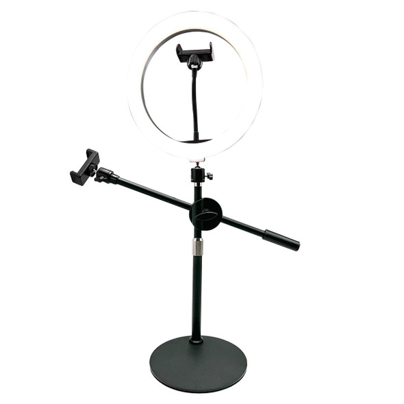 HamiltonBuhl® Content Creators Set - Ring Light with Dual Smartphone Holders