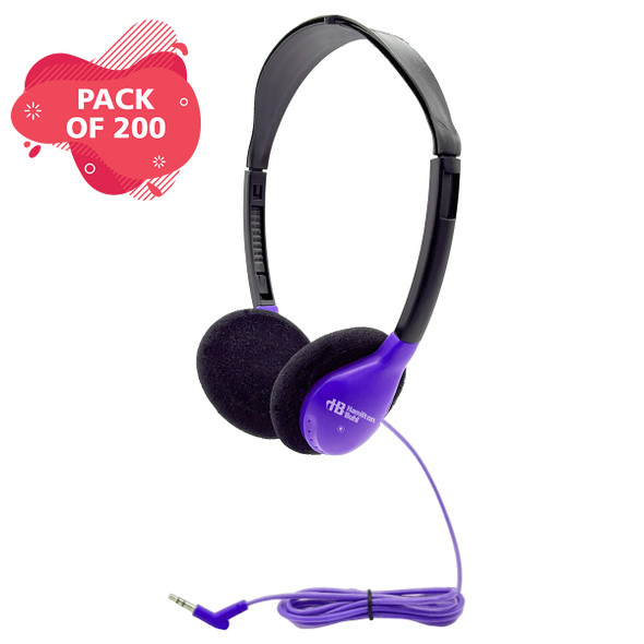 HamiltonBuhl Personal On-Ear Stereo Headphone PURPLE - 200 Pack HamiltonBuhl Personal On-Ear Stereo Headphone PURPLE - 200 Pack