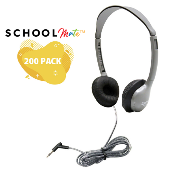 HamiltonBuhl SchoolMate Personal-Sized Headphone with Leatherette Cushions - 200 Pack HamiltonBuhl SchoolMate Personal-Sized Headphone with Leatherette Cushions - 200 Pack