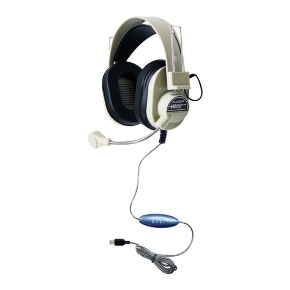 HamiltonBuhl Deluxe USB Headset with Gooseneck Microphone - 40 Pack