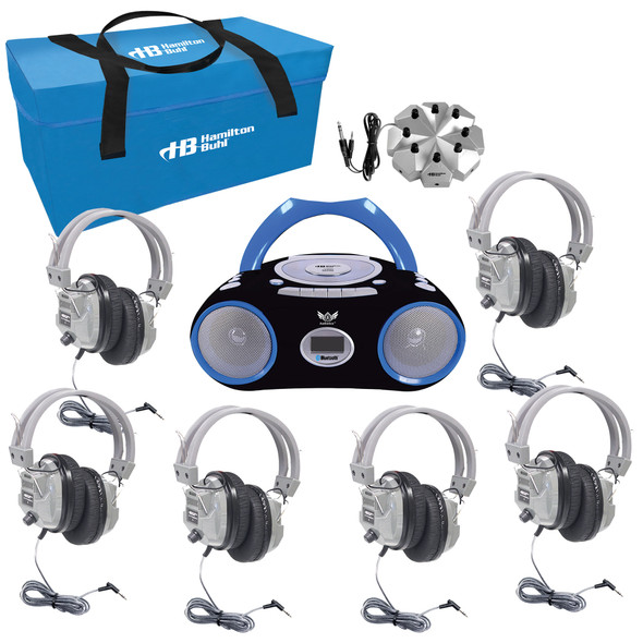 Listening Center with AudioAce™ Media Player and Deluxe-Sized Over-Ear Headphones For 6 Students