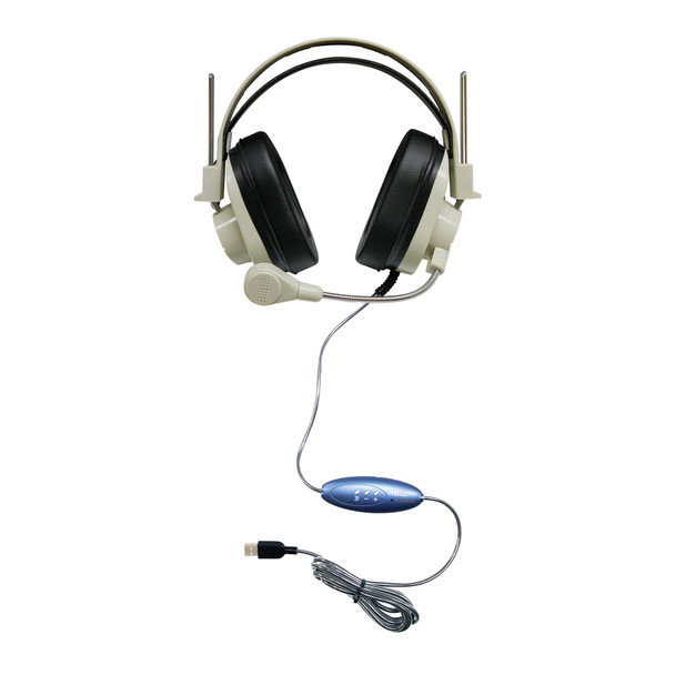 HamiltonBuhl Deluxe USB Headset with Gooseneck Microphone