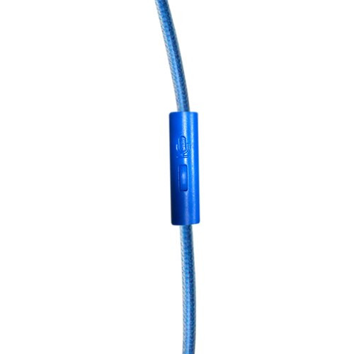 HamiltonBuhl Sack-O-Phones, 5 Blue Favoritz Headsets with In-Line Microphone and TRRS Plug