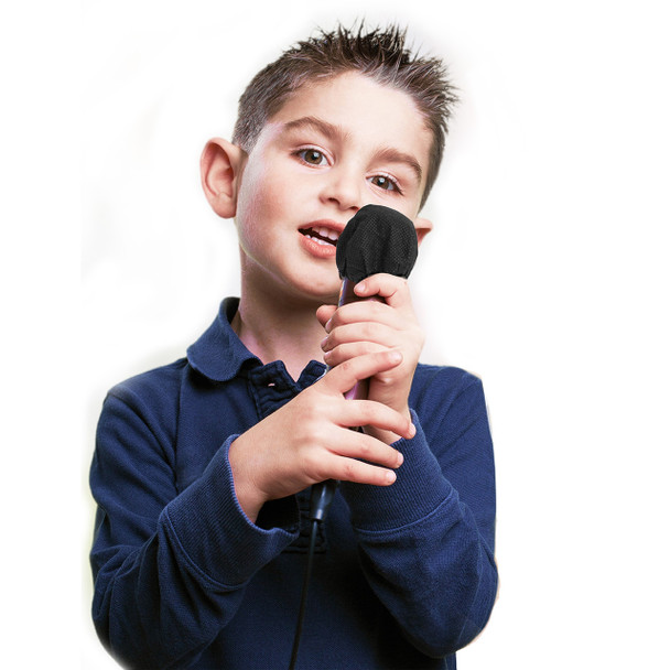 Hygenx Sanitary, Disposable Microphone Covers - Black, Box of 100