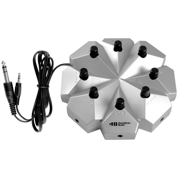 Listening Center, 8-Station Jackbox with Volume, Deluxe-Sized Headphones with Carry Case