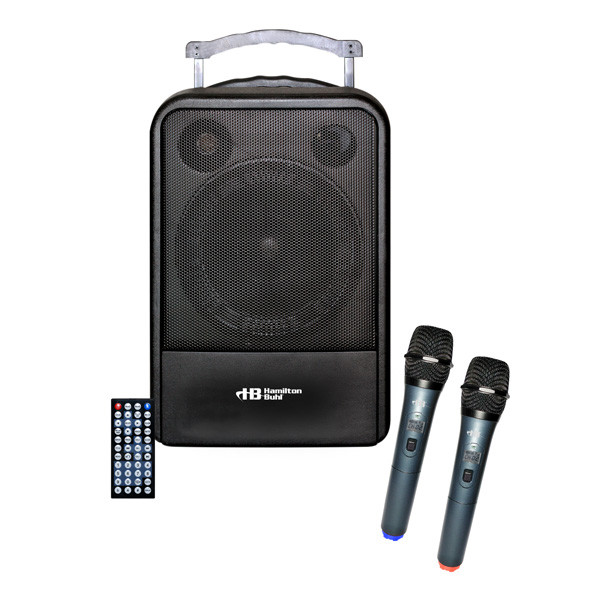 HamiltonBuhl High Quality PA System - DVD/CD/MP3 Bluetooth and Wireless Handheld Microphones