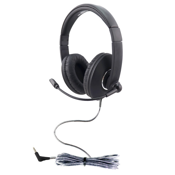 Smart-Trek Mini Headset with Steel-Reinforced Gooseneck Mic and 3.5mm TRRS Plug