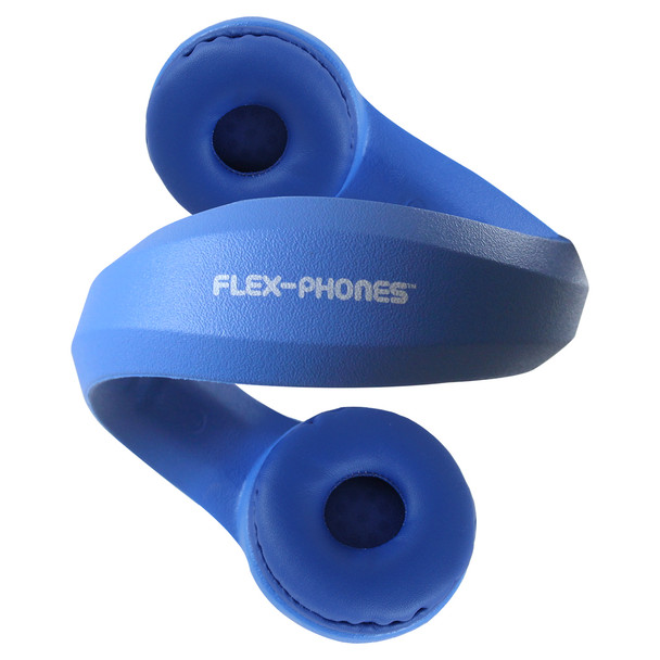 Flex-Phones™ Virtually Indestructible Foam USB Headsets with Gooseneck Microphone – BLUE