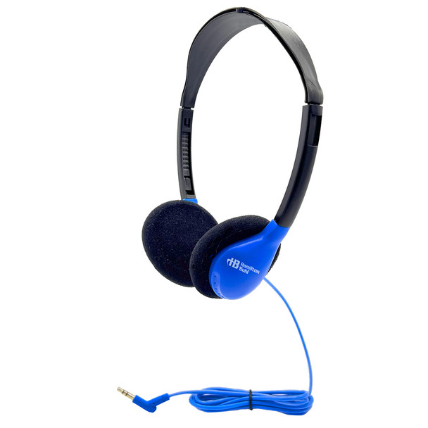 HamiltonBuhl Sack-O-Phones, 10 Personal Headphones in Blue in a Carry Bag