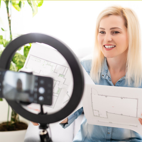 HamiltonBuhl® Content Creators Set - Ring Light with Dual Smartphone Holders