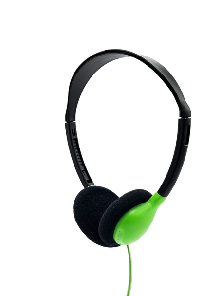 HamiltonBuhl Personal On-Ear Stereo Headphone  GREEN - 200 Pack