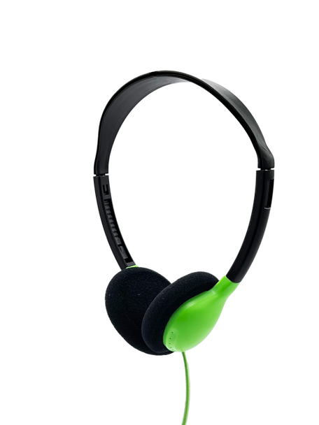 HamiltonBuhl Personal On-Ear Stereo Headphone  GREEN - 200 Pack