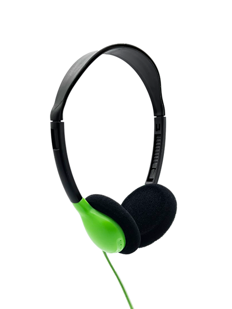 HamiltonBuhl Personal On-Ear Stereo Headphone  GREEN - 200 Pack
