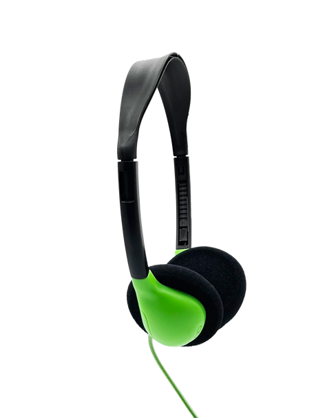HamiltonBuhl Personal On-Ear Stereo Headphone  GREEN - 200 Pack