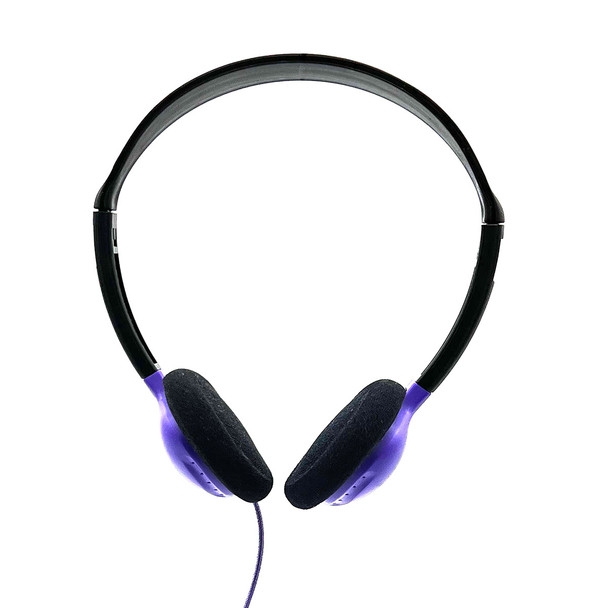 HamiltonBuhl Personal On-Ear Stereo Headphone  PURPLE - 200 Pack