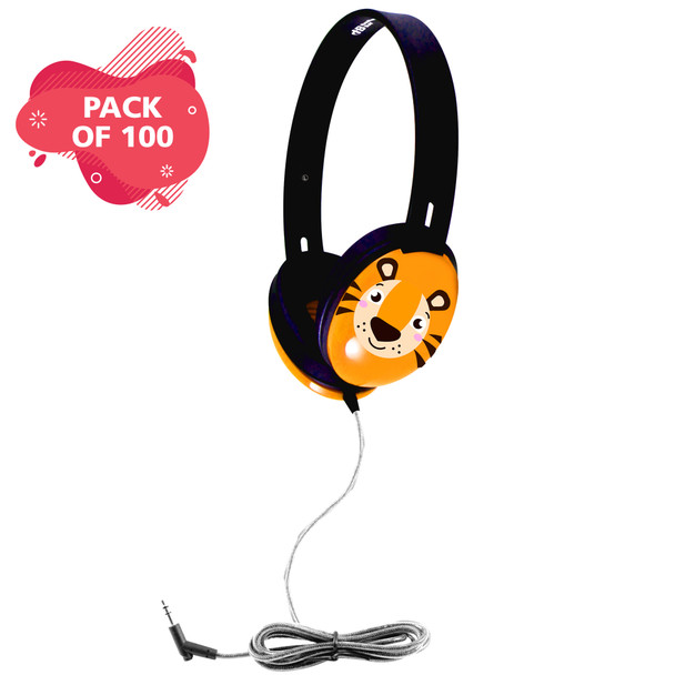HamiltonBuhl Primo Stereo Headphones  Tiger - 100 Pack
