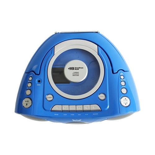 6-Station Listening Center with AudioAce Boombox, 6 Personal-Sized Headphones with Leatherette Ear Cushions, Jackbox and Carry Case