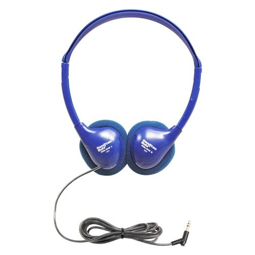 Pack of 6 Blue Kid-Sized TRS 3.5mm On-Ear Stereo Headphones