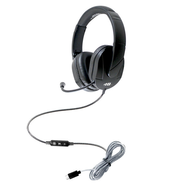 MACH-2 USB Type-C Deluxe-Sized Multimedia Headset with Steel Reinforced Gooseneck Mic - 40 Pack