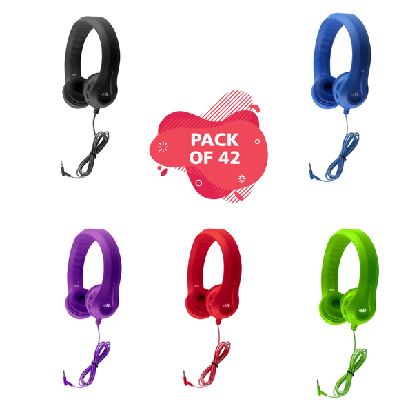 HamiltonBuhl Flex-Phones™ Foam Headphones – 42 Pack