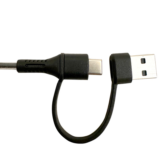 Smart-Trek™ Deluxe Stereo USB-C Headset with Integrated USB-A Adapter Dongle, Black with Silver Accents - 25 Pack