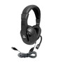WorkSmart Plus Deluxe-Sized USB Headset - With Gooseneck Mic, Padded Headband and Leatherette Ear Cushions