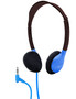 HamiltonBuhl Sack-O-Phones, 10 Personal Headphones in Blue in a Carry Bag