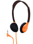 HamiltonBuhl® Personal On-Ear Stereo Headphone  ORANGE - 200 Pack