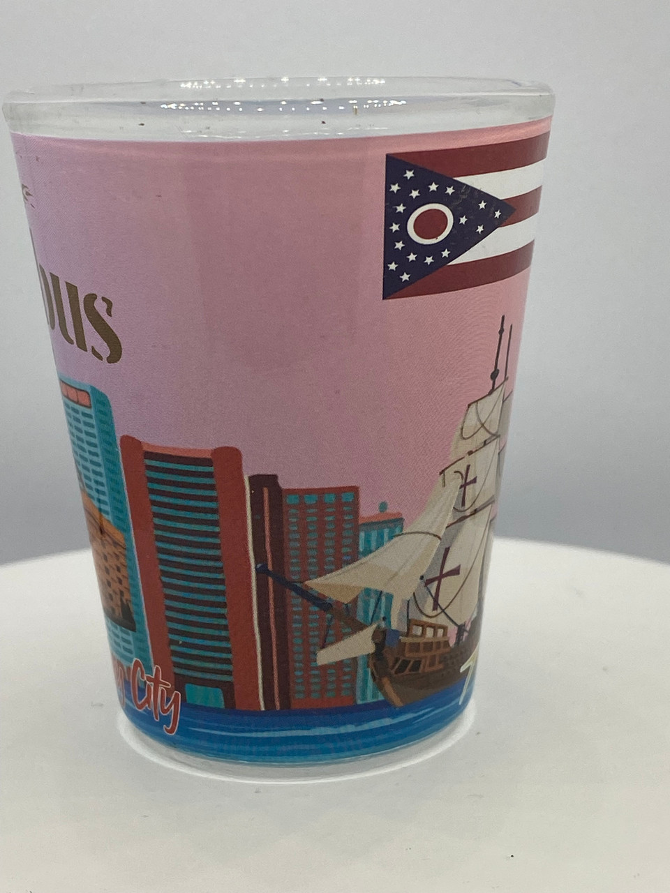 "Columbus" Ohio Shot Glass 2 oz 50 State Souvenirs